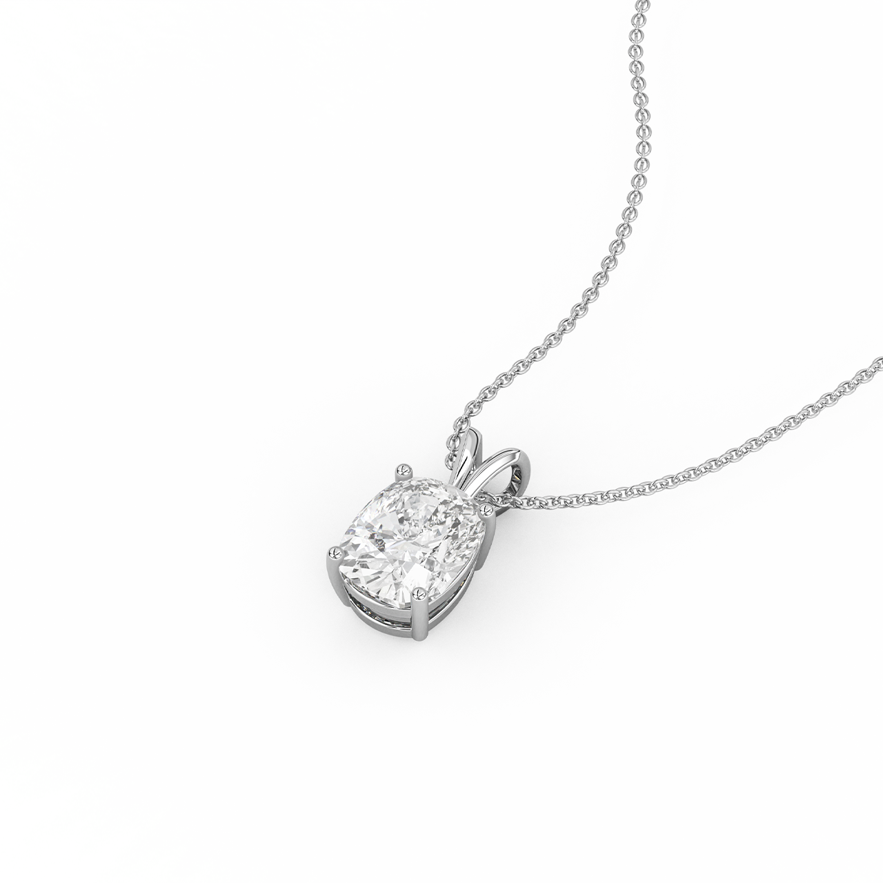 1.50ct Long Cushion Lab Diamond Pendant