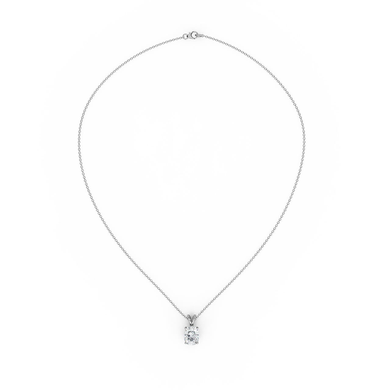 1.50ct Long Cushion Lab Diamond Pendant