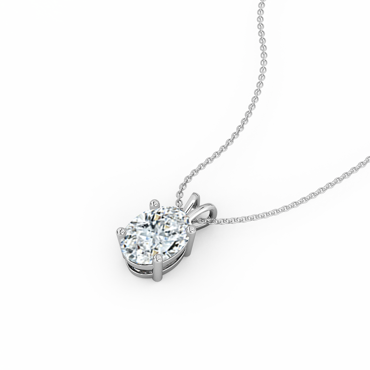 1.50ct Oval Lab Diamond Pendant