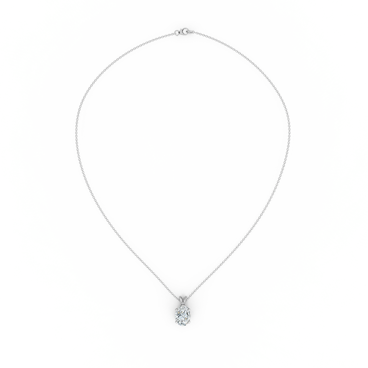 1.50ct Oval Lab Diamond Pendant