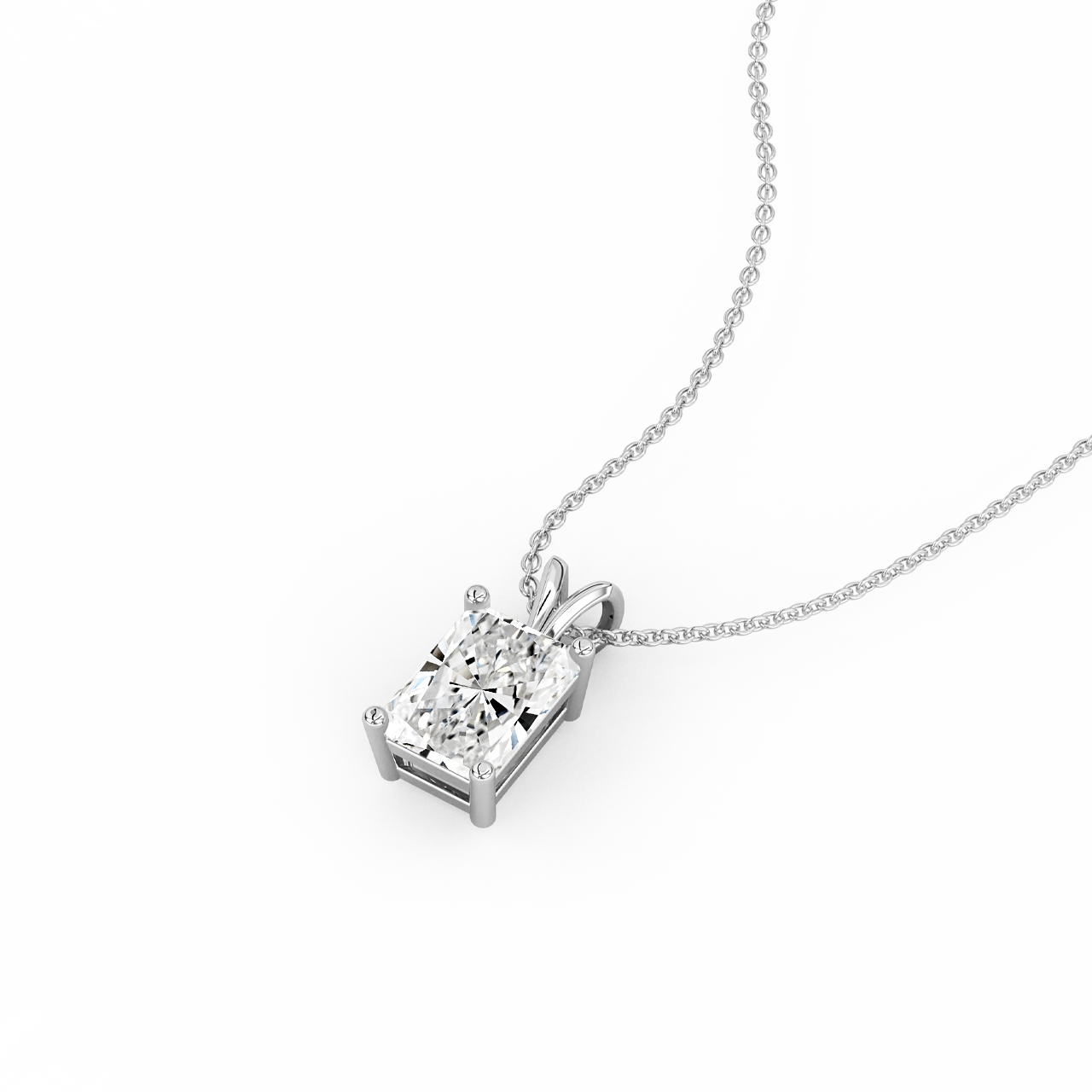 1.50ct Radiant Lab Diamond Pendant