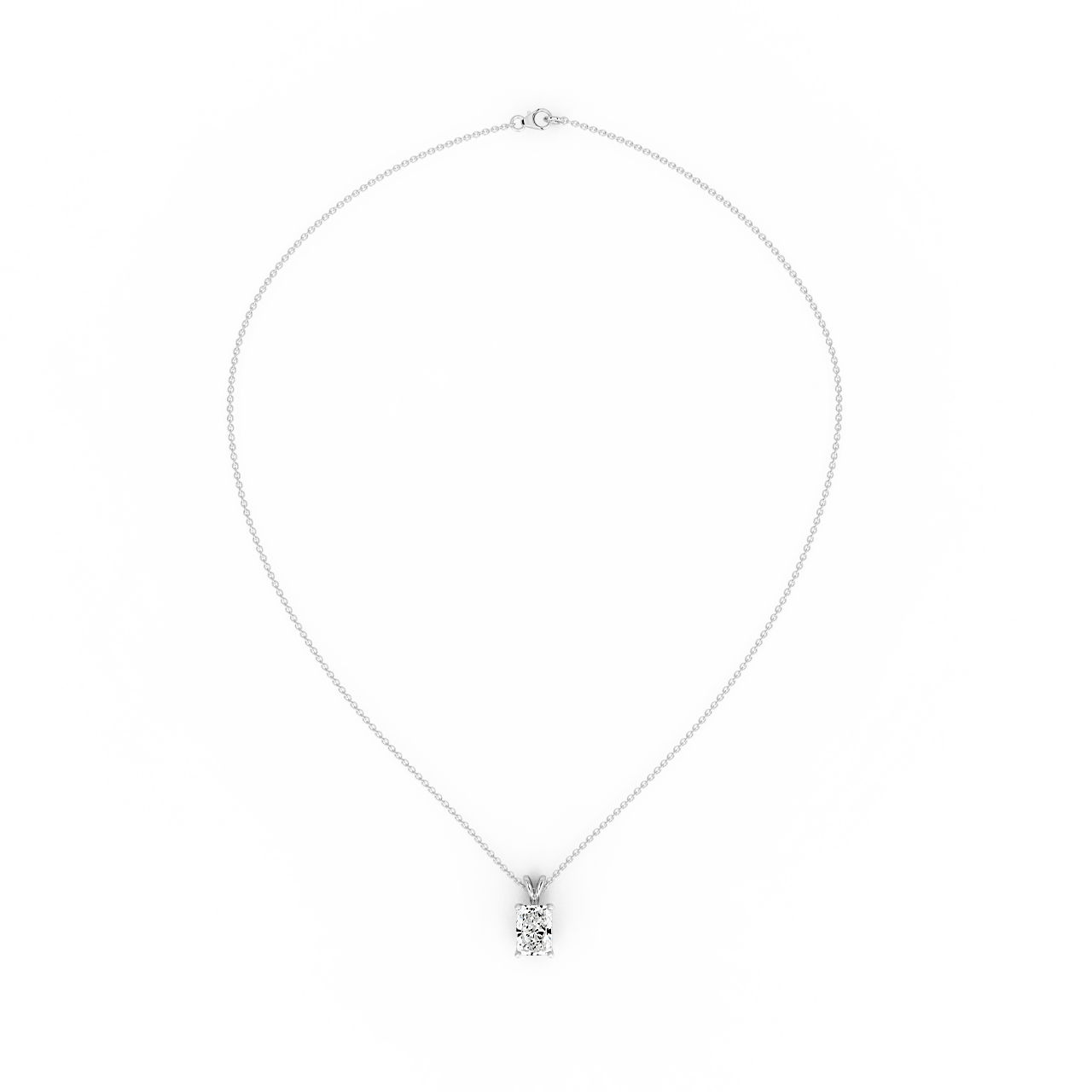 1.50ct Radiant Lab Diamond Pendant