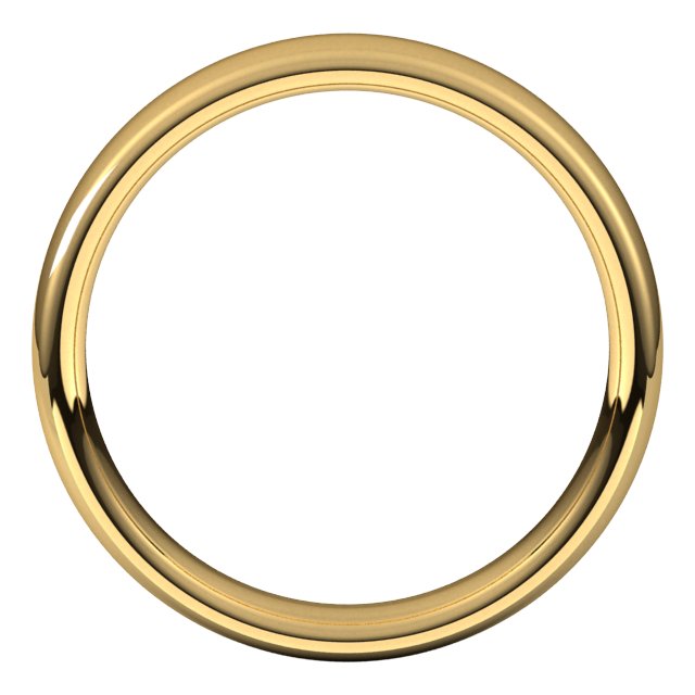 18K Yellow 4 mm Comfort-Fit Standard Weight European-Style Band Size 10
