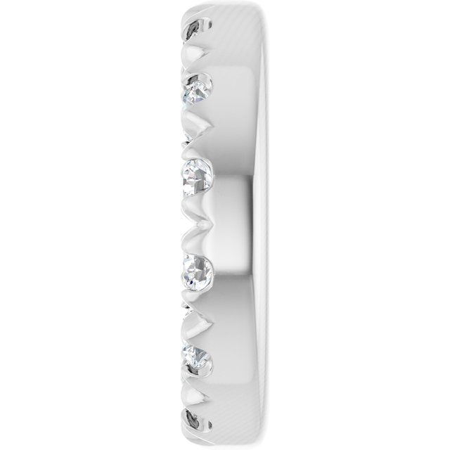 14K White 3.6 mm ID 1/10 CTW Natural Diamond French-Set Earring Jackets