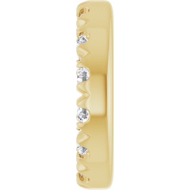 14K Yellow 3.6 mm ID 1/10 CTW Natural Diamond French-Set Earring Jackets