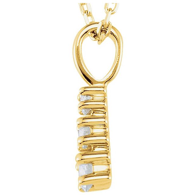 14K Yellow 1/6 CTW Lab-Grown Diamond 18' Necklace