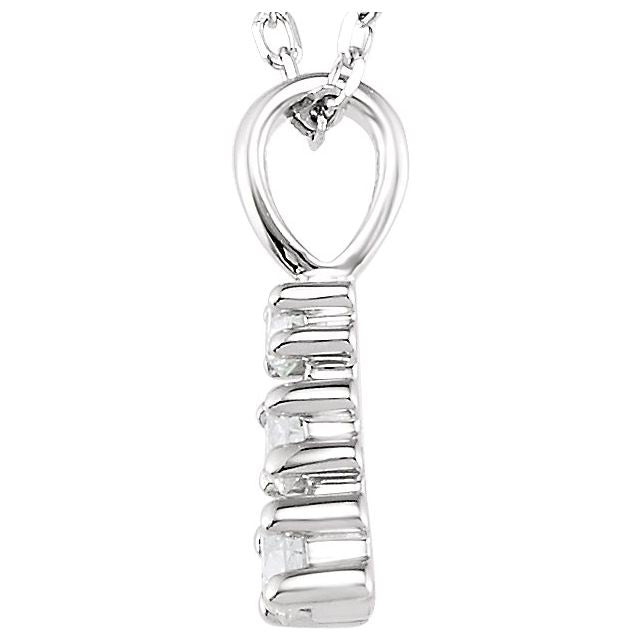 14K White 1/2 CTW Lab-Grown Diamond 18' Necklace