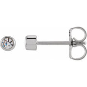 14K White 2.5 mm Round 1/6 CTW Lab-Grown Diamond Earrings