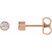 14K Rose 3 mm Round 1/5 CTW Lab-Grown Diamond Earrings