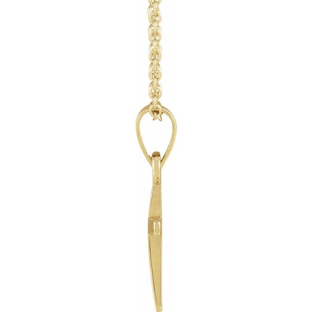 14k Yellow Cross 18' Necklace