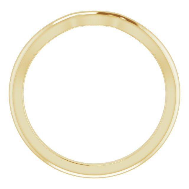 14K Yellow Band for 8x6 mm Oval Ring