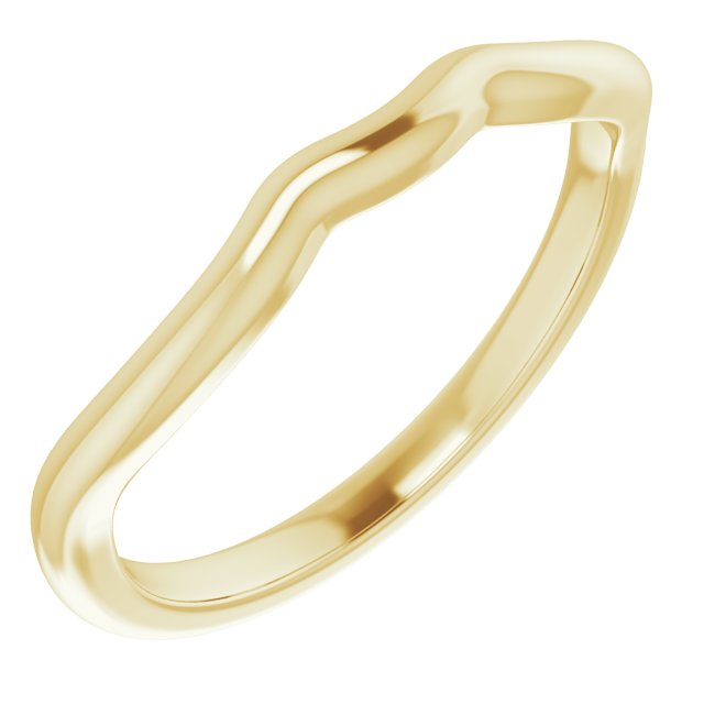 14K Yellow Band for 8x6 mm Oval Ring