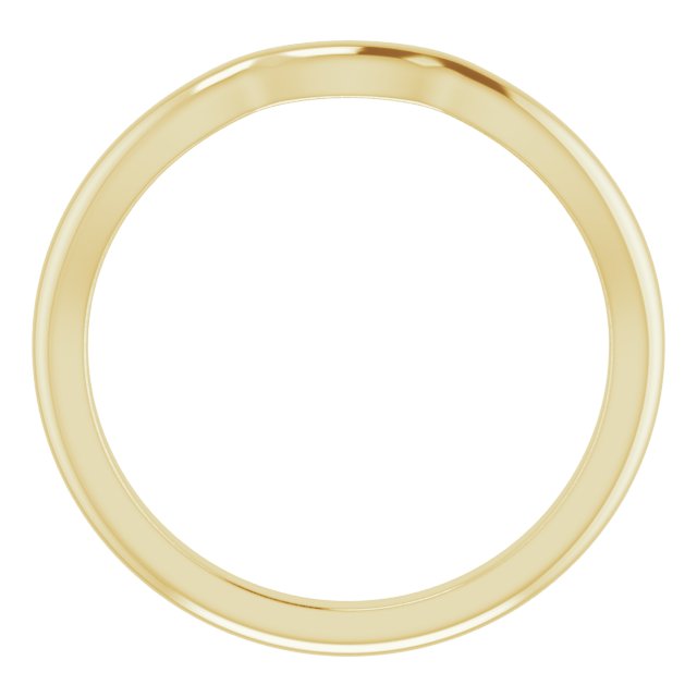 14K Yellow Band for 11x9 mm Emerald Ring