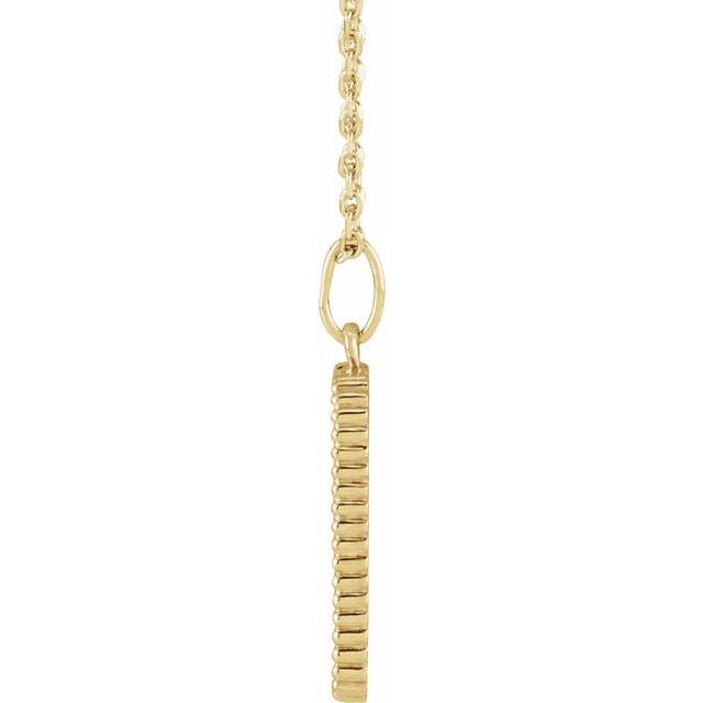 14K Yellow Bow and Arrow 16-18' Necklace