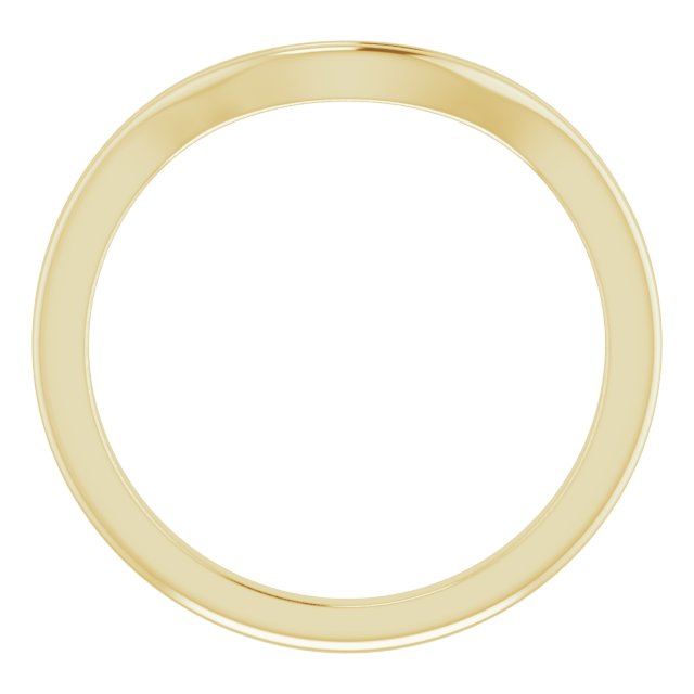 14K Yellow Band for 8x6 mm Oval Ring
