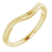 14K Yellow Band for 8x6 mm Oval Ring