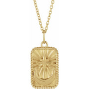 14K Yellow Crescent Moon 16-18' Necklace