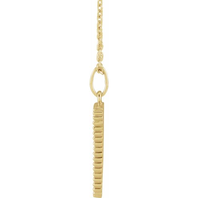14K Yellow Crescent Moon 16-18' Necklace