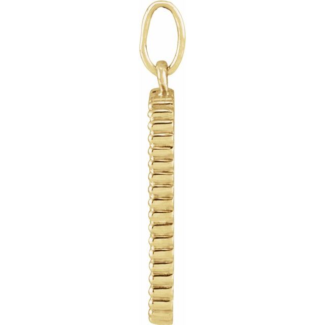 14K Yellow Bow and Arrow Pendant