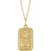 14K Yellow Bow and Arrow 16-18' Necklace