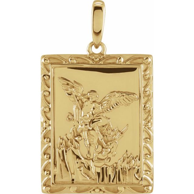 14K Yellow 19.8x15.9 mm St. Michael Medal