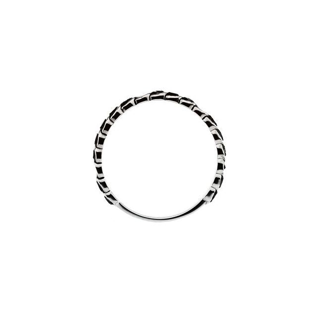 14K White 'To Jesus Through Mary' Total Consecration Ring