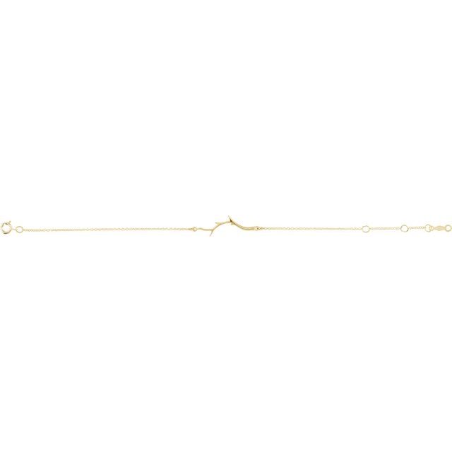 14K Yellow Branch Bar 6 1/2-7 1/2' Bracelet