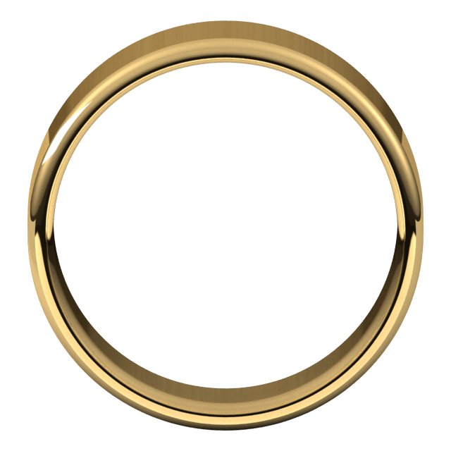 14K Yellow 9 mm Round Edge Light Band Size 10