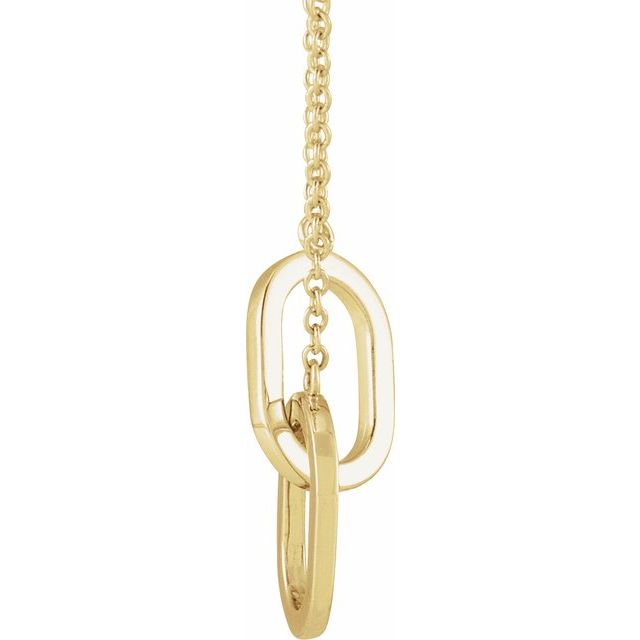 14K Yellow Interlocking Link 18' Necklace