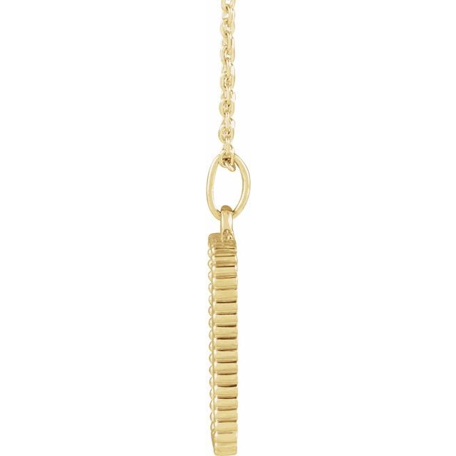 14K Yellow Hamsa Hand Tarot 16-18' Necklace
