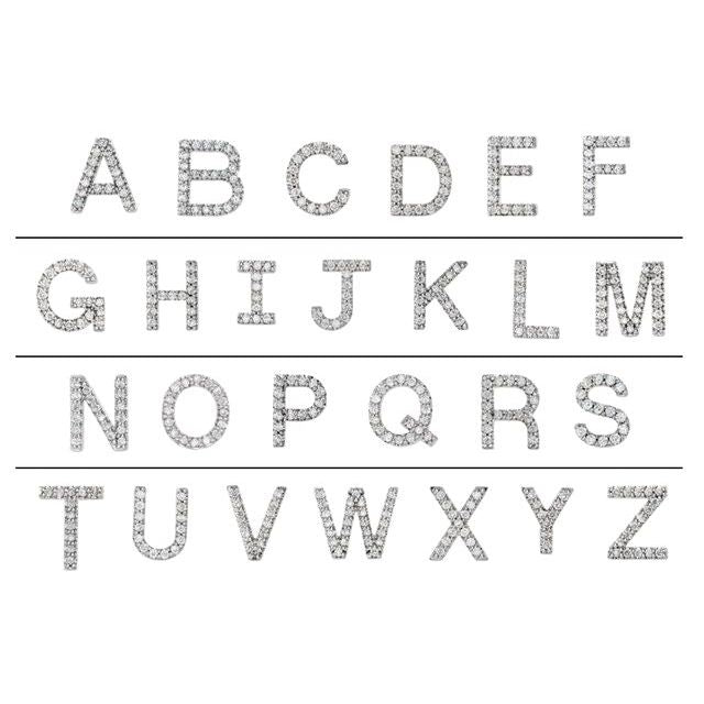 14K White .06 CTW Natural Diamond Initial D Earring