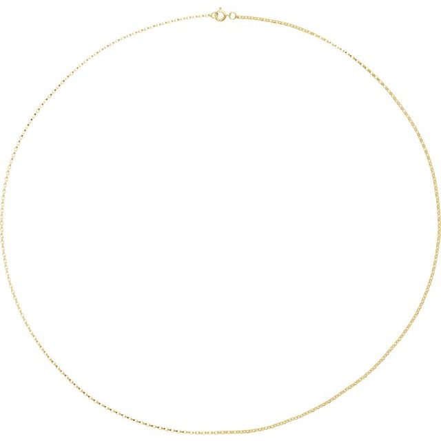 14K Yellow 1.1 mm Rolo 24' Chain