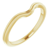 14K Yellow Band for 8x6 mm Oval Ring