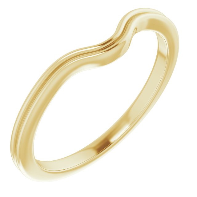14K Yellow Band for 8x6 mm Oval Ring