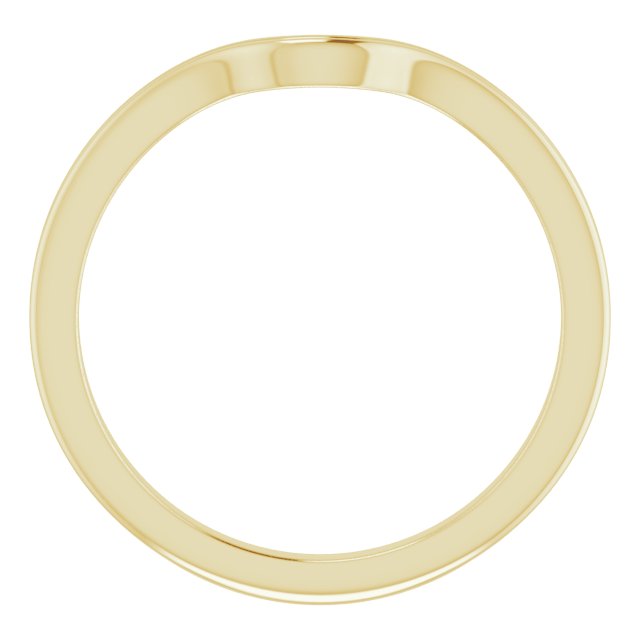 14K Yellow Band for 8x6 mm Oval Ring