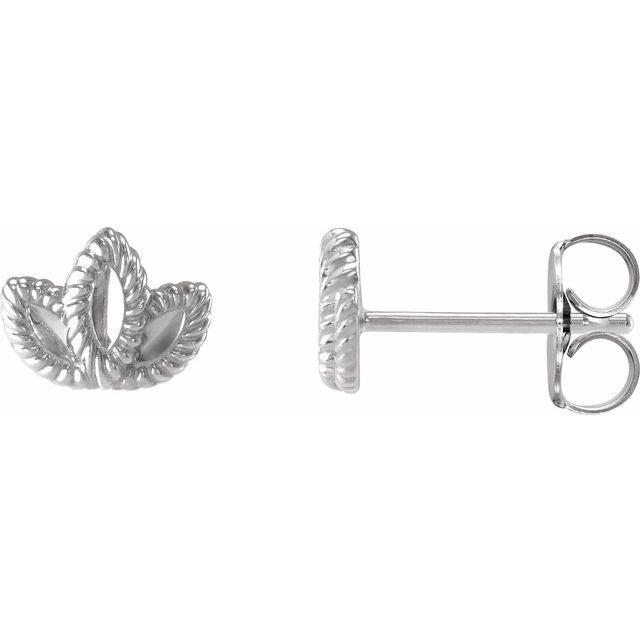 Sterling Silver Petite Leaf Earrings