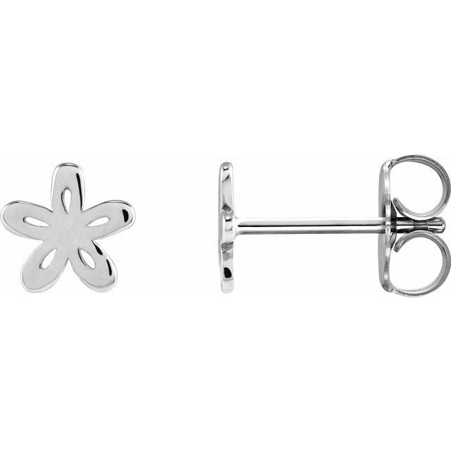 Sterling Silver Floral Earrings