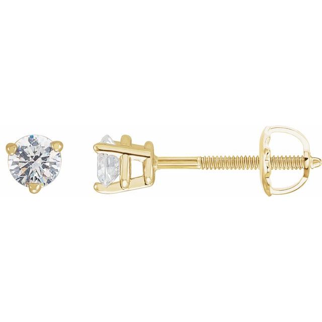 14K Yellow 1/3 CTW Natural Diamond Earrings