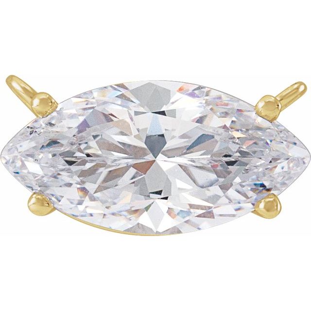 14K Yellow 9/10 CT Lab-Grown Diamond Necklace Center