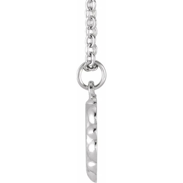 Sterling Silver Bee Medallion 16-18' Necklace