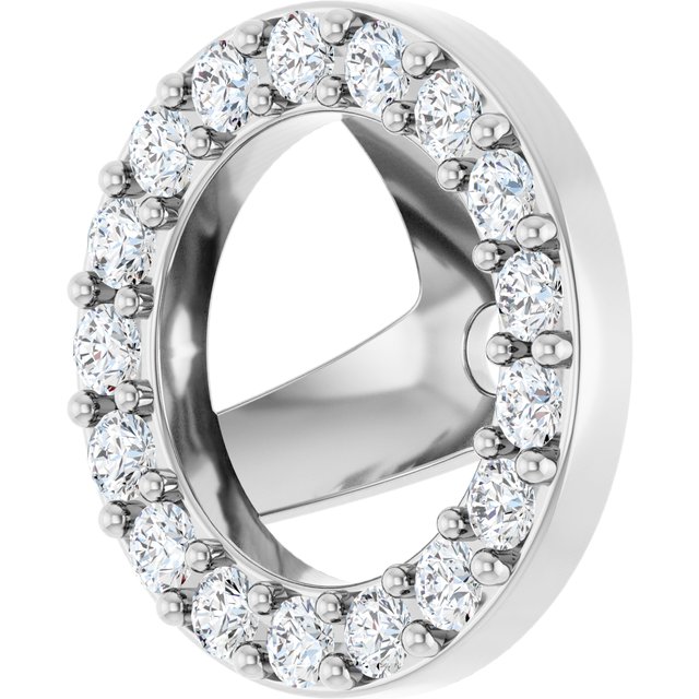 14K White 1/5 CTW Natural Diamond Halo-Style Earring Jackets