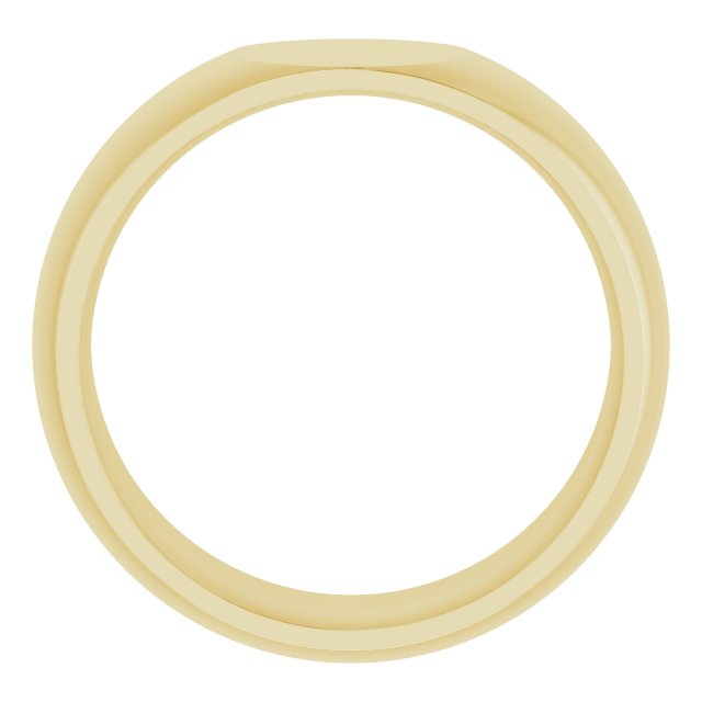 18K Yellow 8 mm Signet Band Size 8