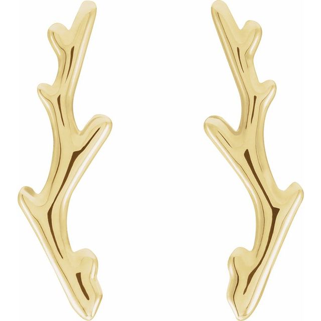 14K Yellow Right Branch Ear Climber