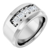 14K White 3/4 CTW Lab-Grown Diamond Band