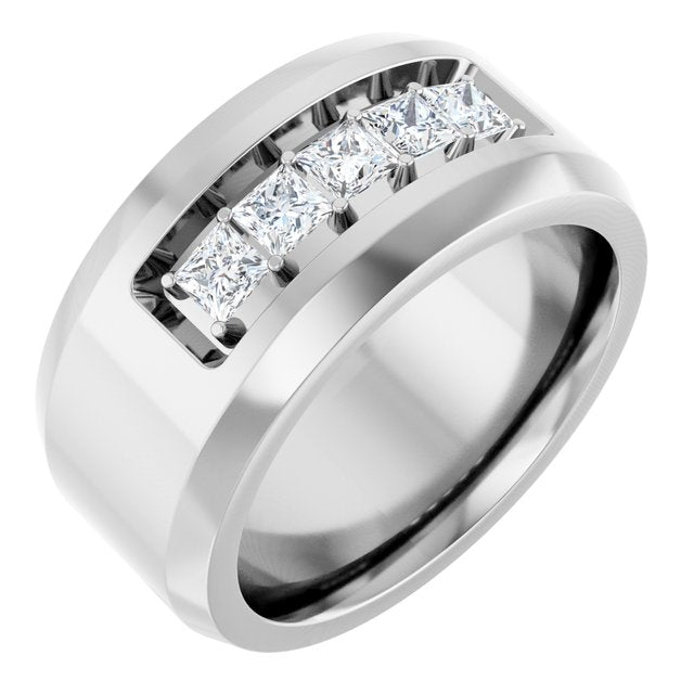 14K White 3/4 CTW Lab-Grown Diamond Band