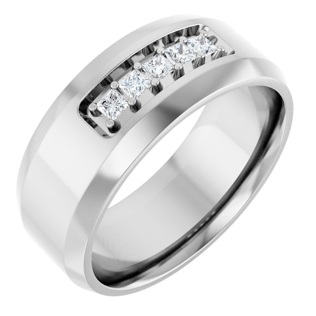 14K White 1/5 CTW Lab-Grown Diamond Band