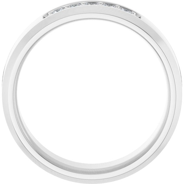 14K White 1/5 CTW Lab-Grown Diamond Band