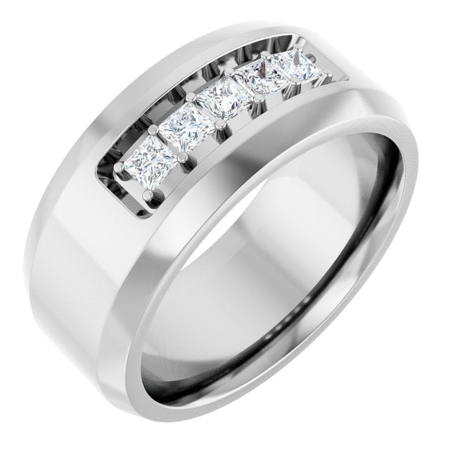 14K White 1/2 CTW Lab-Grown Diamond Band