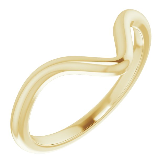 14K Yellow Band for 9x7 mm Oval Ring