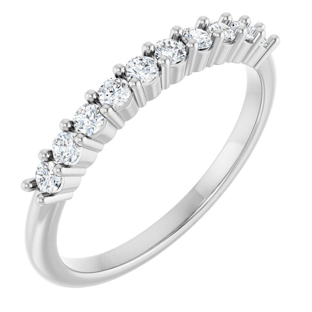 14K White 1/4 CTW Natural Diamond 10-Year Anniversary Band
